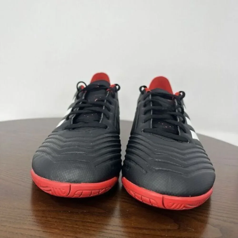 Adidas Predator Shoes Men's 12 Black Red Soccer Football Athletic Sneaker DB2136